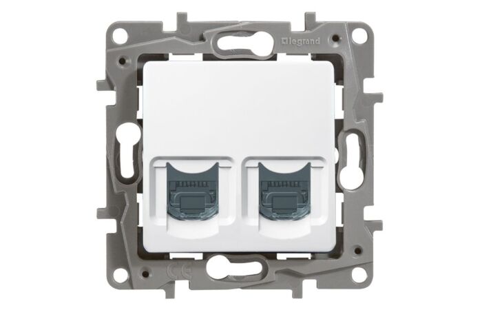 LEGRAND Zásuvka NILOÉ 664774 2XRJ45 cat.6 UTP bílá
