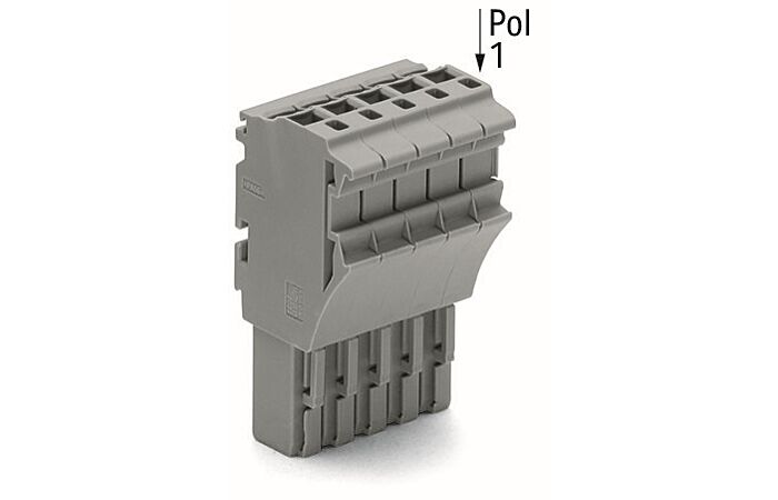 WAGO Svorka 2022-103 1vodičová pružinová Push-in CAGE CLAMP®, 4 mm², šedá
