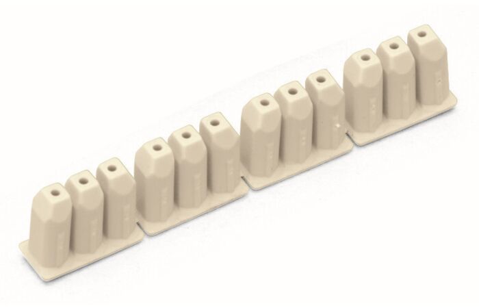 WAGO Zarážka 726-906 izolační 0,25 mm² „e“; 0,14–0,25 mm² „f“; 4× 3 ks/pás; Světle šedá