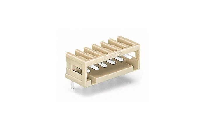 WAGO Konektor 734-163 s pájecími piny THT Pájecí kontakt 1,0 × 1,0 mm Úhlové provedení, šedá