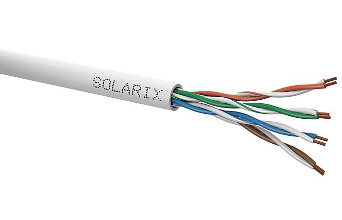 SOLARIX Kabel UTP 4x2x0,5 CAT5E PVC lanko