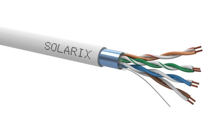 SOLARIX Kabel FTP 4x2x0,5 CAT5E PVC lanko (balení 305m/box)