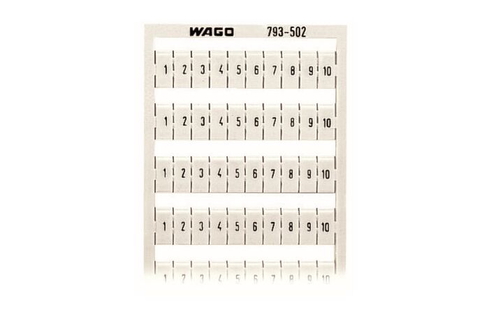 WAGO Štítek WMB s potiskem číselná řada 1-10 1ks = 100 štítků