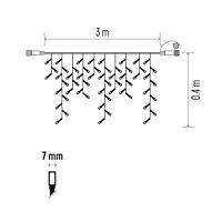 Řetěz ZY2287 50LED 3m CW/Flashing