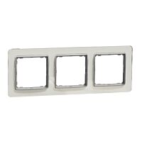 SCHNEIDER Sedna Design & Elements Rámeček trojnásobný bílé sklo