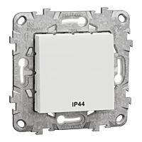 SCHNEIDER Spínač NU528218 Unica - přepínač střídavý ř.6, IP44,Bílý