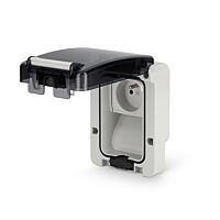 SCAME Zásuvka PROTECTA II pod omítku šedá IP66, bez krabice