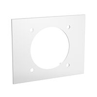 OBO BETTERMANN Kryt přístrojů zásuvek CEE, pro kanály SIGNA BASE, 120x95x10, čistě bílá Polykarbonát/Akrylnitrilbutadienstyrol, PC/ABS  typ BRK BL CEE rws