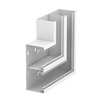 OBO BETTERMANN Plochý roh, pro kanál Rapid 80, 90x210mm, čistě bílá Ocel, St  typ GS-DFS90210RW
