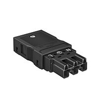 OBO BETTERMANN Zástrčkový díl, 3P, typ WINSTA® MIDI, 25A/250V 76x35x15, černá Polyamid, PA  typ ST-WIN 3P SW