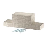 OBO BETTERMANN Nástěnný krycí díl, pro PYROLINE Con, 200x120, šedá Odlehčený beton se skleněnými vlákny  typ PLCD W091220