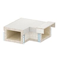 OBO BETTERMANN Oblouk 90°, pro PYROLINE Con, 200x120, šedá Odlehčený beton se skleněnými vlákny  typ PLCS B061220