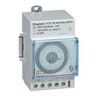 LEGRAND Hodiny spínací 412795 Analogové týdenní se zálohou 16A 230V IP20