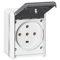 Zásuvka PLEXO 55877 3P+T+N 32A IP44 šedá