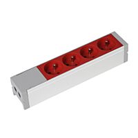 Blok LEGRAND 073404  4X2P+T zás. nerez