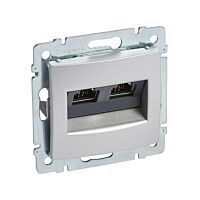 LEGRAND Zásuvka VALENA 770273 2xrj45 STP 10G hliník