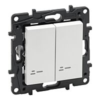 LEGRAND Spínač NILOÉ STEP 863118 6+6 bílá