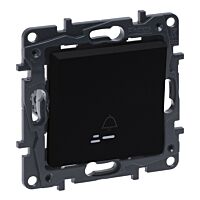 LEGRAND Tlačítko NILOÉ 863510 symbol zvonku IP20 černá