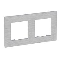 LEGRAND Rámeček NILOÉ STEP 863892 dvojnásobný hliník broušený