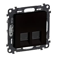 Zásuvka VALENA LIFE 2XRJ45 C6 UTP černá