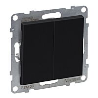 LEGRAND Přepínač SUNO 721408 č.6+6 dvojitý schodišťový černý