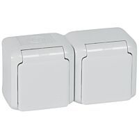 LEGRAND Zásuvka FORIX 782397 2x2P+T šedá IP44