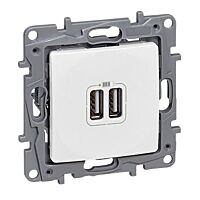 LEGRAND Nabíječka NILOÉ 764594 2xUSB bílá