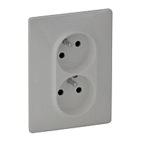 LEGRAND Dvojzásuvka VALENA LIFE 753386 hliník