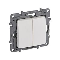 LEGRAND Vypínač NILOÉ 764508 č.1/0 dvojnásobnýbílá
