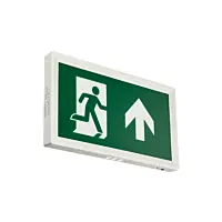 EM155C SLIM WL EXIT SIGN M3 ELB UP WH