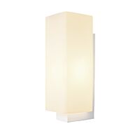 SLV Svítidlo QUADRASS 40W E27 nástěnné IP20 bílá/sklo