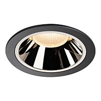 NUMINOS® DL XL, vnitřní LED zápustné stropní svítidlo černá/chrom 2700 K 20°