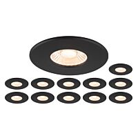 SLV Sada svítidel LED 12x8W 2700 - 6000K černá downlight pevné IP65