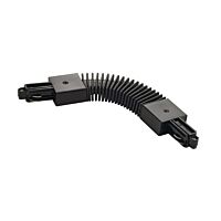 Flexible connector for 1-circuit mains-voltage track, black