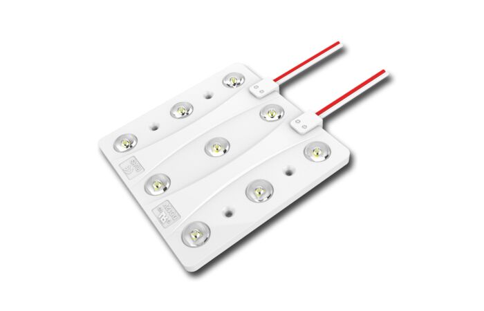 MCLED Modul LED 9xSMD3030, 7W, 12V, 580mA, 6550K, úhel 170°, IP65