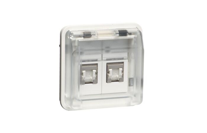 Zásuvka, datová 2-násobná, RJ 45, FTP, C