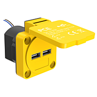 PCE Zásuvka USB nabíjecí 5V/2,1A (2x USB A) IP54