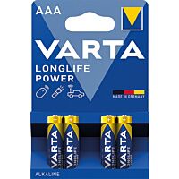 VARTA Baterie mikrotužková ALKALINE LONLIFE POWER R3 1,5V AAA blistr 4ks