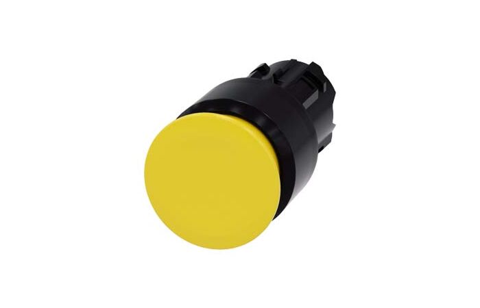 SIEMENS Tlačítko hřibové, 22 mm, kulaté, plast, žlutá, 30 mm