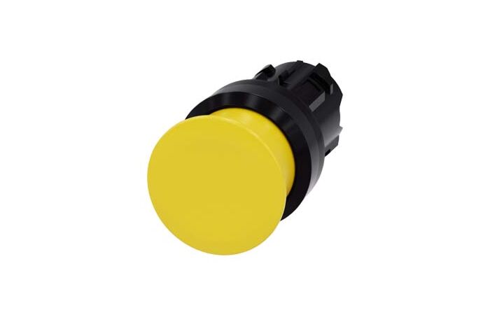 SIEMENS Tlačítko hřibové, 22 mm, kulaté, plast, žlutá, 30 mm