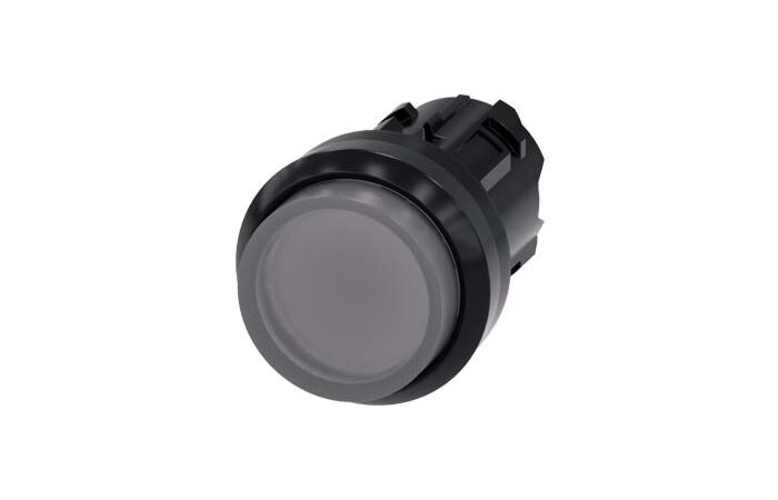 SIEMENS Tlačítko, osvětlené, 22 mm, kulaté, plast, čiré, knoflík stiskací