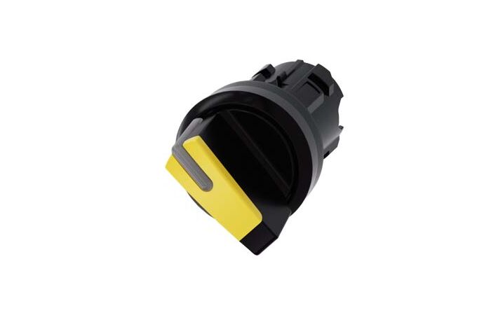 SIEMENS Spínač otočný, s osvětlením, 22 mm, kulatý, plast, žlutá barva