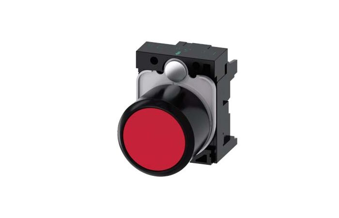 SIEMENS Tlačítko, 22 mm, kulaté, plast, červené, knoflík stiskací