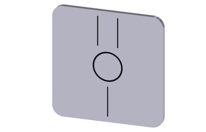 SIEMENS Štítek popisný 22 x 22 mm, štítek stříbrný, symbol: I* O II (navzájem)