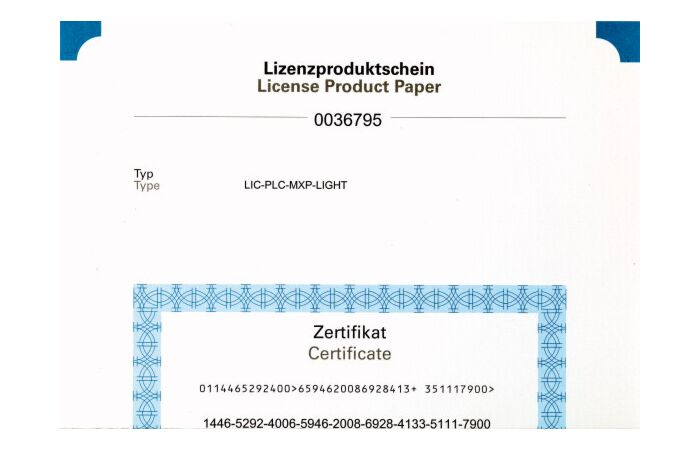 PLC licence pro dotykové panely řady XV3