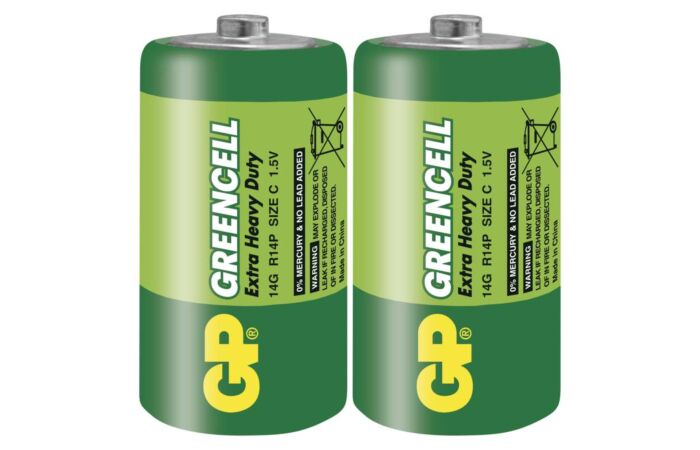 GP Baterie malý mono GREENCELL R14G C 1,5V balení 2ks