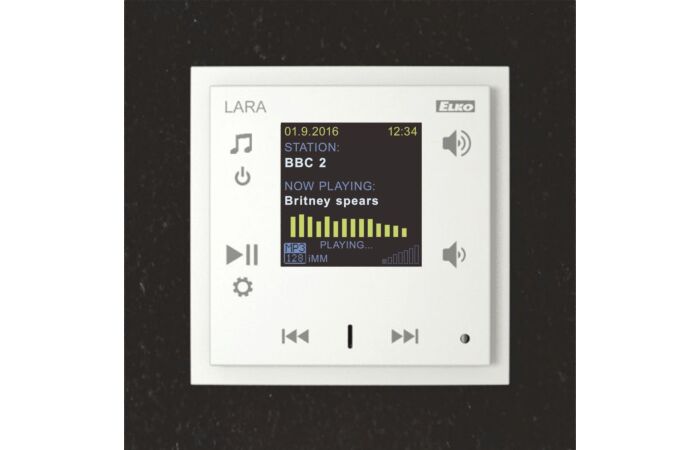 Radio LARA-bílé (vč. krytu ,rámečeku)