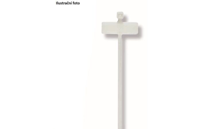CIMCO Vázací páska bílá se štítkem 100 x 2,5 mm (100 ks)