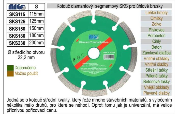 INNA Kotouč SKS150 diamantový 150 mm