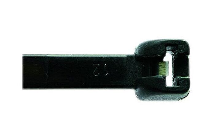PROTEC Pásek vázací  360x4,5mm ocelová spona černá (100ks)